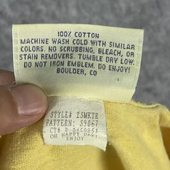 Vintage Fresh Produce Dress Girls Small Yellow Floral Ruffle Colorful USA 90s - Picture 10 of 11